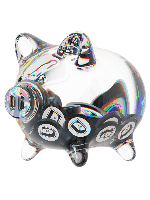 Piggy Bank with WAVE tokens